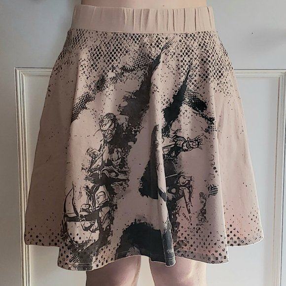 ThinkGeek exclusive womens SMALL Marvel Avengers Assemble skater skirt pockets - Picture 2 of 10